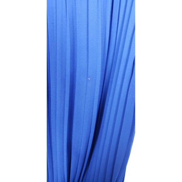 Nanette Lepore Dress Pleated Sleeveless 6 Smocked Waist Midi Royal Blue Lined - Picture 8 of 8